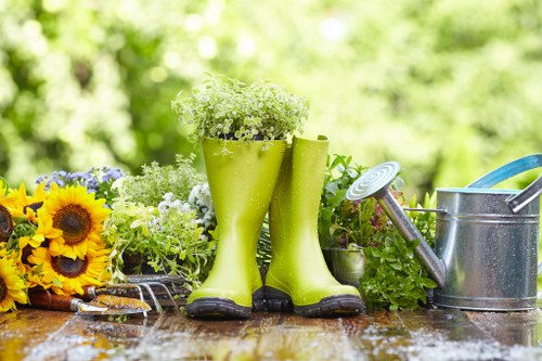 Professional gardener carrying out outdoor maintenance