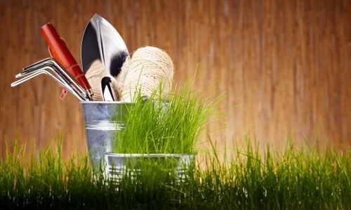 Safe work area management during professional garden services